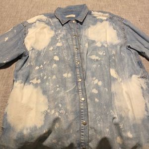 Free People Denim button down XL